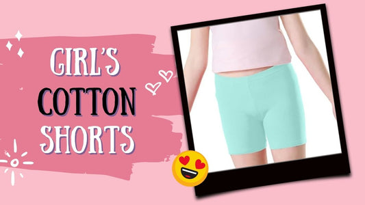 girl's cotton shorts, mid length shorts