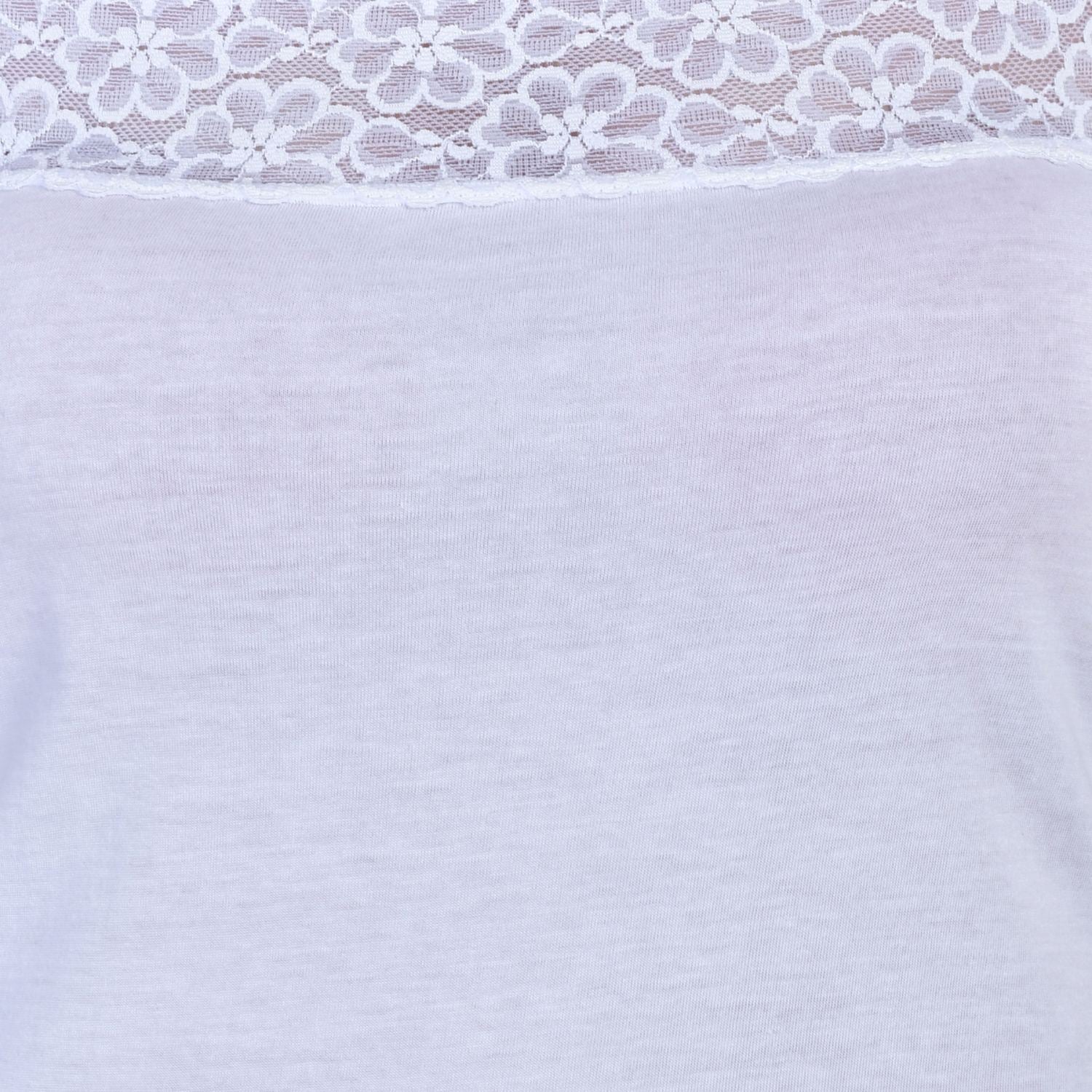 Women's Cotton Adjustable Strap Lace Spaghetti Slip Camisole 2 white  Pack of 2