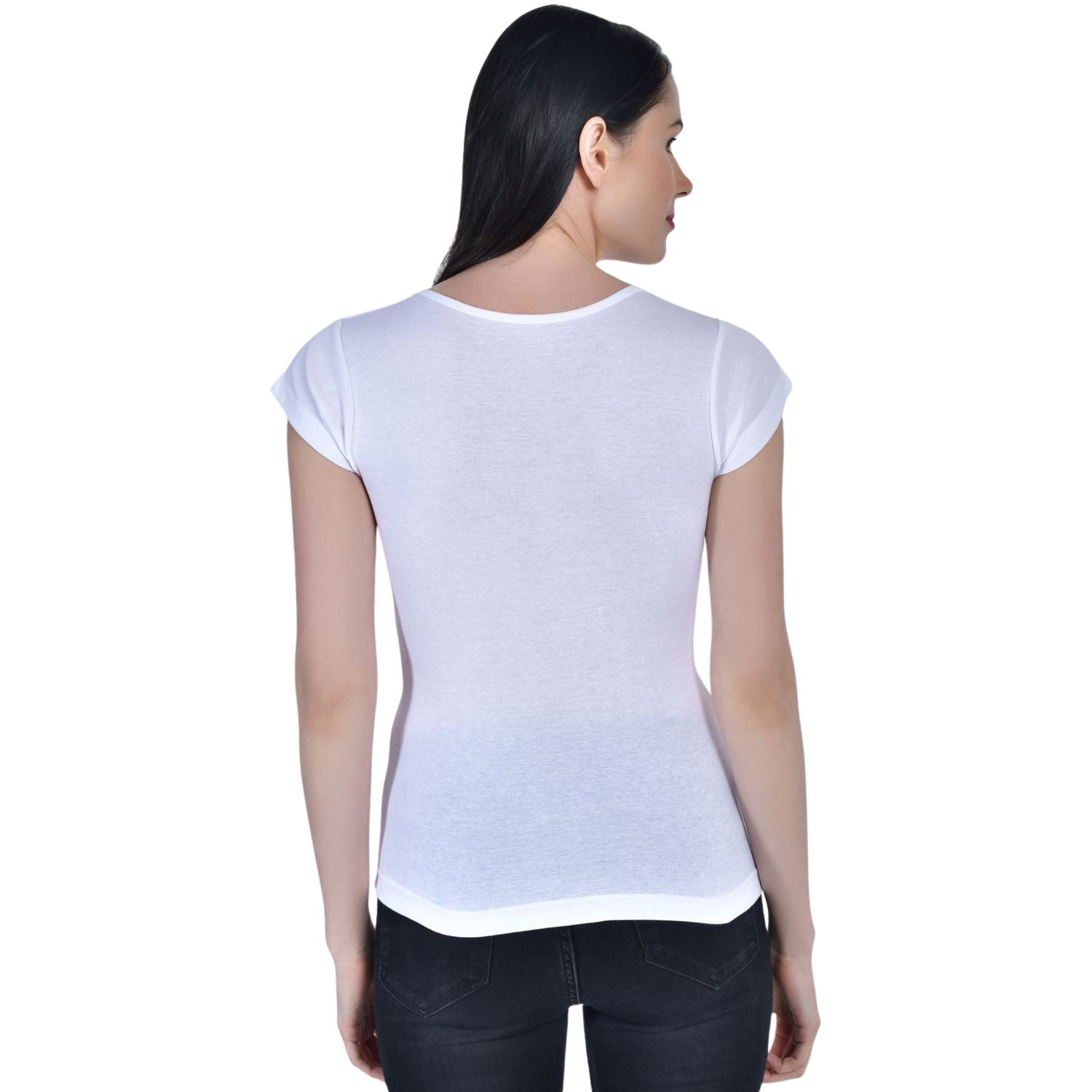 Women's Cotton Cap Sleeve Camisole Slip 2 white paghetti Pack-2