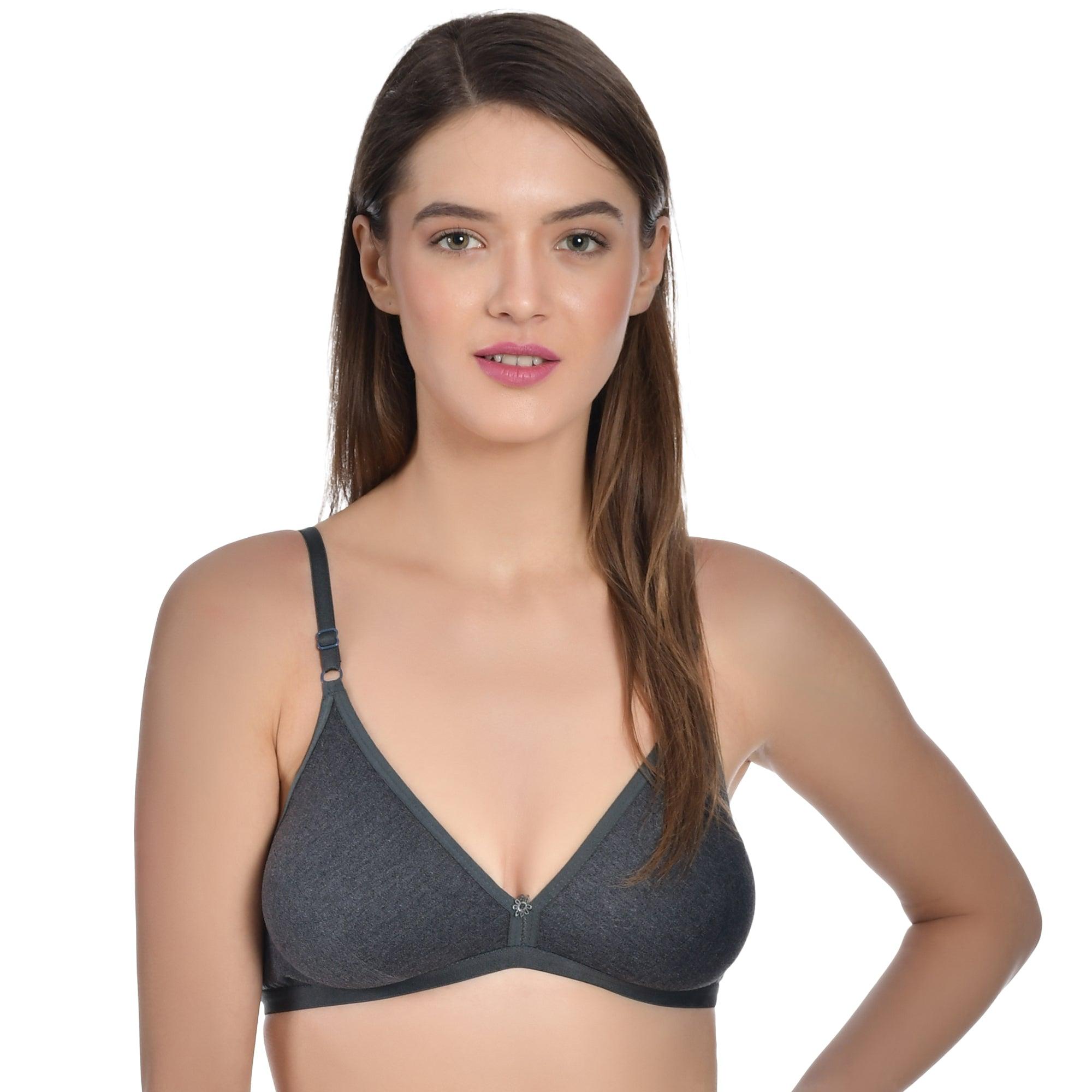 Buy Aimly Women's Cotton Polyester Non-Padded Non-Wired Low Coverage  Regular Bra 38B Pack of 2 Online at Best Prices in India - JioMart.
