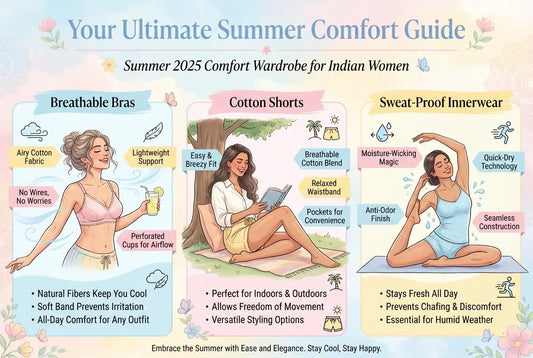 summer-2025-comfort-wardrobe-indian-women-breathable-bras-cotton-shorts