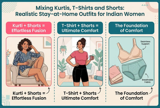 mixing-kurtis-tshirts-shorts-stay-at-home-outfits-indian-women