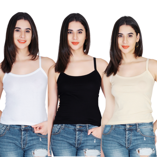 Aimly Women's Cotton Camisole Top, 100% Cotton Sleeveless Innerwear Vest, Short Length, Comfortable Daily WearAimly Women's Cotton Camisole Top