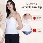 Aimly Women's Padded Short Cotton Camisole | Adjustable Spaghetti Strap Innerwear Vest | Soft Comfortable Everyday Wear Undershirt for Women | Lightweight cotton tank top | Breathable Daily Use Inner Slip Vest | Casual Solid Basic Tank Top