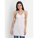 Women’s Cotton Spaghetti Strap Camisole Tops | Soft Stretchable Sleeveless Slips for Layering, Innerwear & Daily Wear 3 white pack of-3
