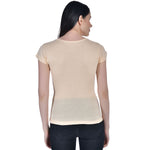 Women's Cotton Cap Sleeve Camisole Slip 1 beige 1 white paghetti Pack-2