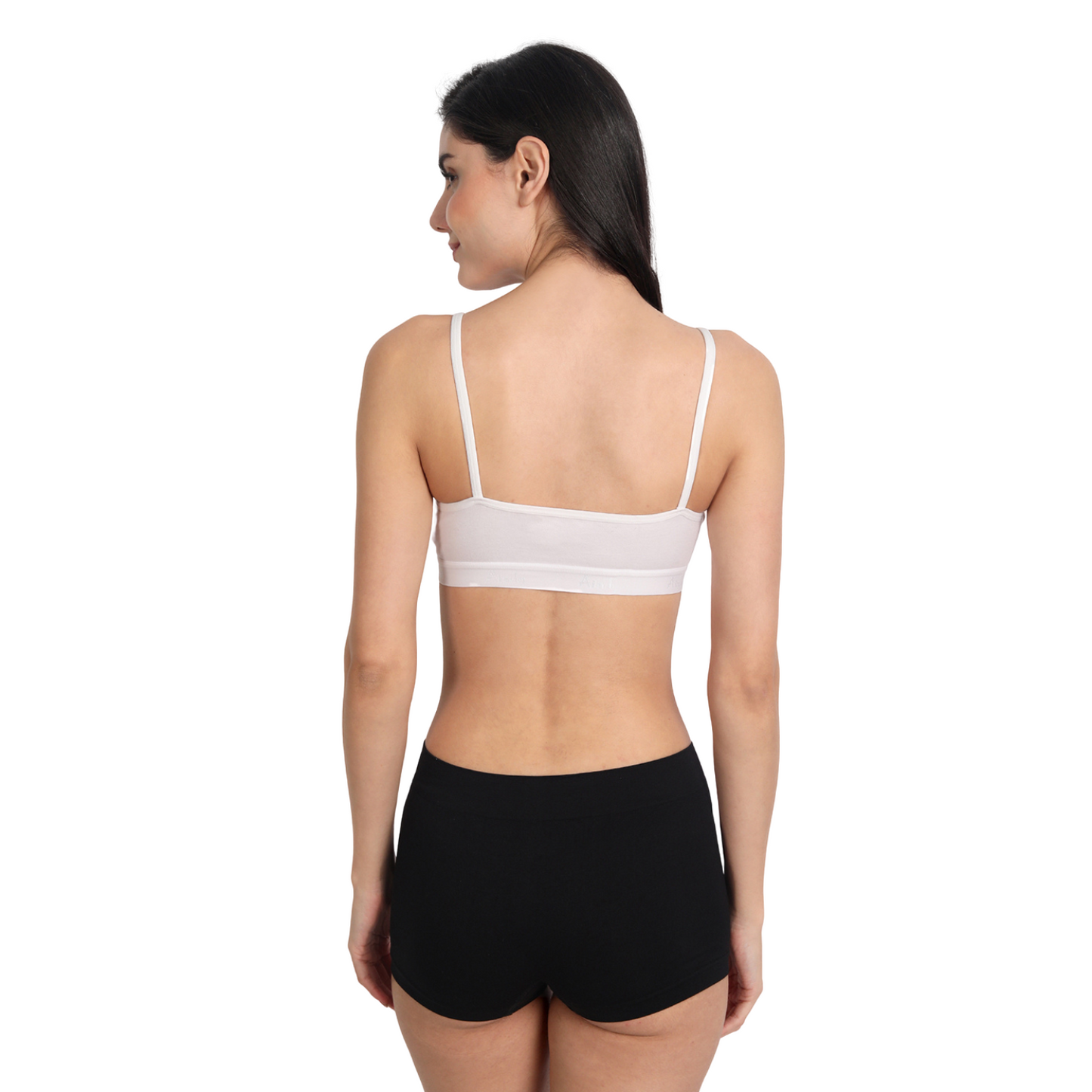 Women's Cotton Non-Padded Non-Wired Seamed Moderate Coverage Sports Bra