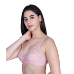 Aimly Women’s Lace Non-Padded Wireless Bra | Full Coverage Comfort Bra with Adjustable Straps | Soft Everyday Supportive Lingerie for Women (Pack 1)