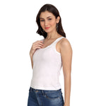 Women’s Cotton Camisole Tank Tops with Wide Shoulder Straps, Sleeveless Stretchable Innerwear for Layering & Daily Wear (Multicolor Combo Pack of 2)