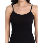 Women's Regular Fit Thin Strap Sleeveless Cotton Camisole Slip Spaghetti Multicolor Combo pack of 3 