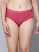 Women's Cotton Mid Waist Outer Elastic Panties Combo of 3 - Aimly.in