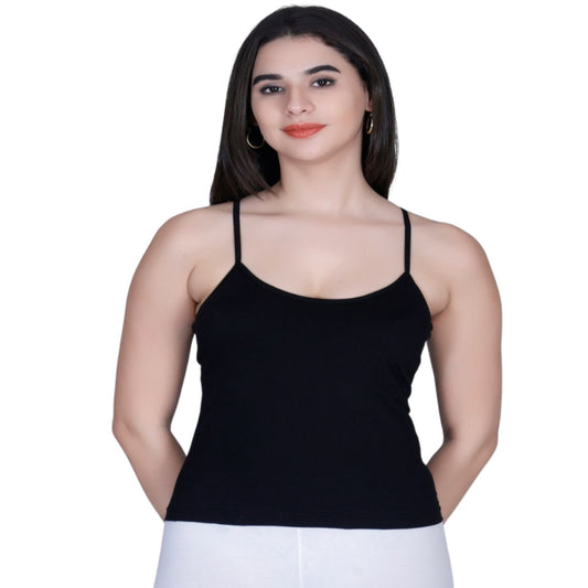 Aimly Women's Padded Short Cotton Camisole | Adjustable Spaghetti Strap Innerwear Vest | Soft Comfortable Everyday Wear Undershirt for Women | Lightweight cotton tank top | Breathable Daily Use Inner Slip Vest | Casual Solid Basic Tank Top