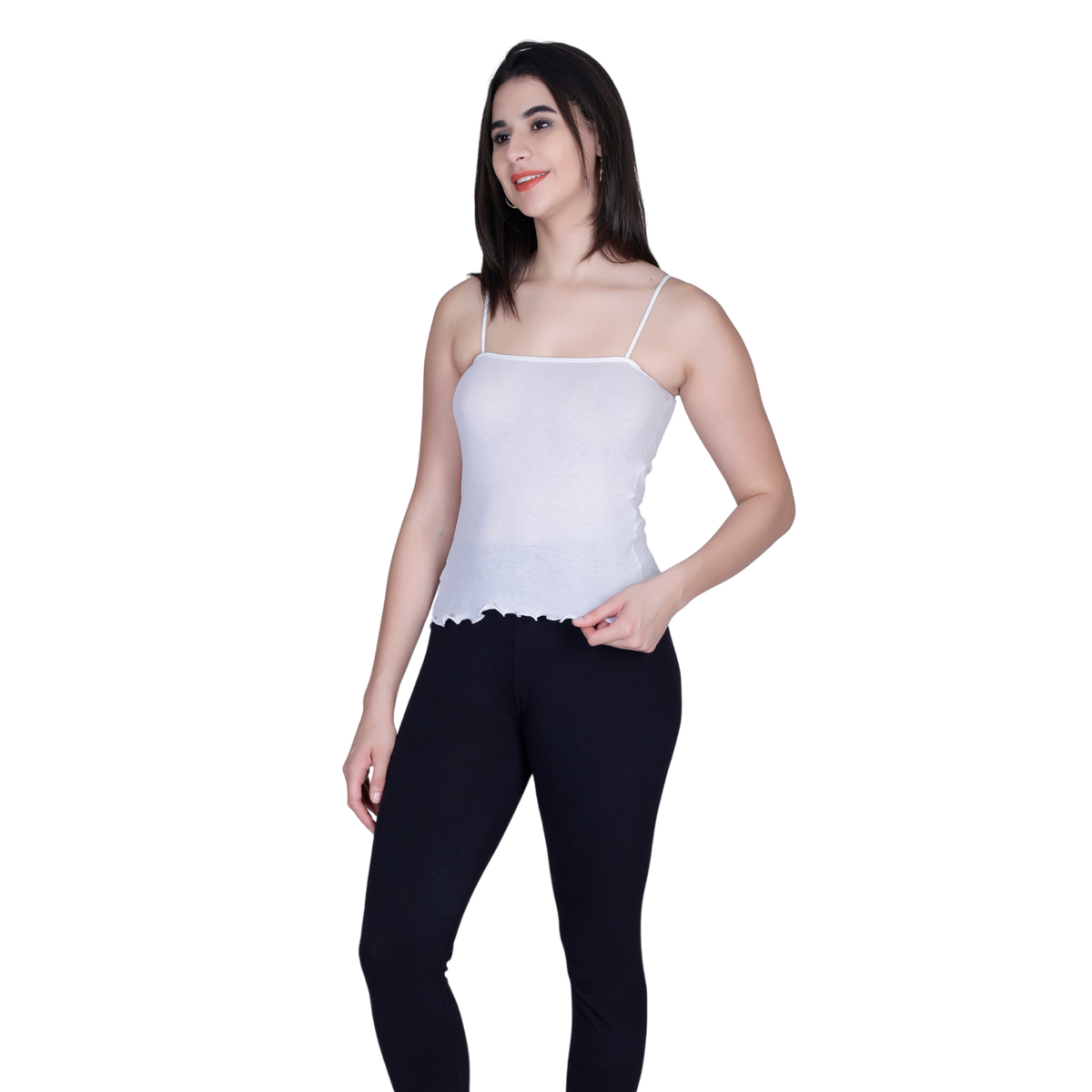 Rib Fabric Tank Top Premium Camisole for Women | Sleeveless Cotton Vest Top | Soft Breathable Innerwear | Regular Fit Comfortable Undershirt for Women