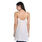 Women’s Cotton Spaghetti Strap Camisole Tops | Soft Stretchable Sleeveless Slips for Layering, Innerwear & Daily Wear 3 white pack of-3