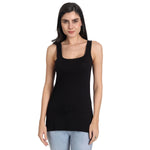 Women's Regular Fit Wide Strap Sleeveless Cotton Camisole Slip Spaghetti, 2bLACK 1BEIGE Combo pack of 3 