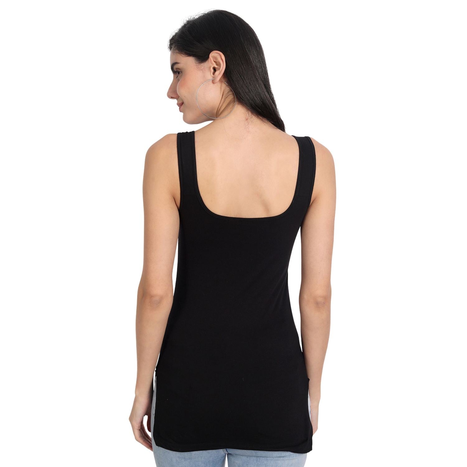 Women's Regular Fit Wide Strap Sleeveless Cotton Camisole Slip Spaghetti, 2bLACK 1BEIGE Combo pack of 3 