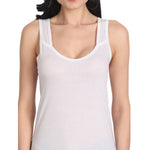 Women's Cotton Sleeveless Long Kurti Camisole Slip beige_white Spaghetti P2