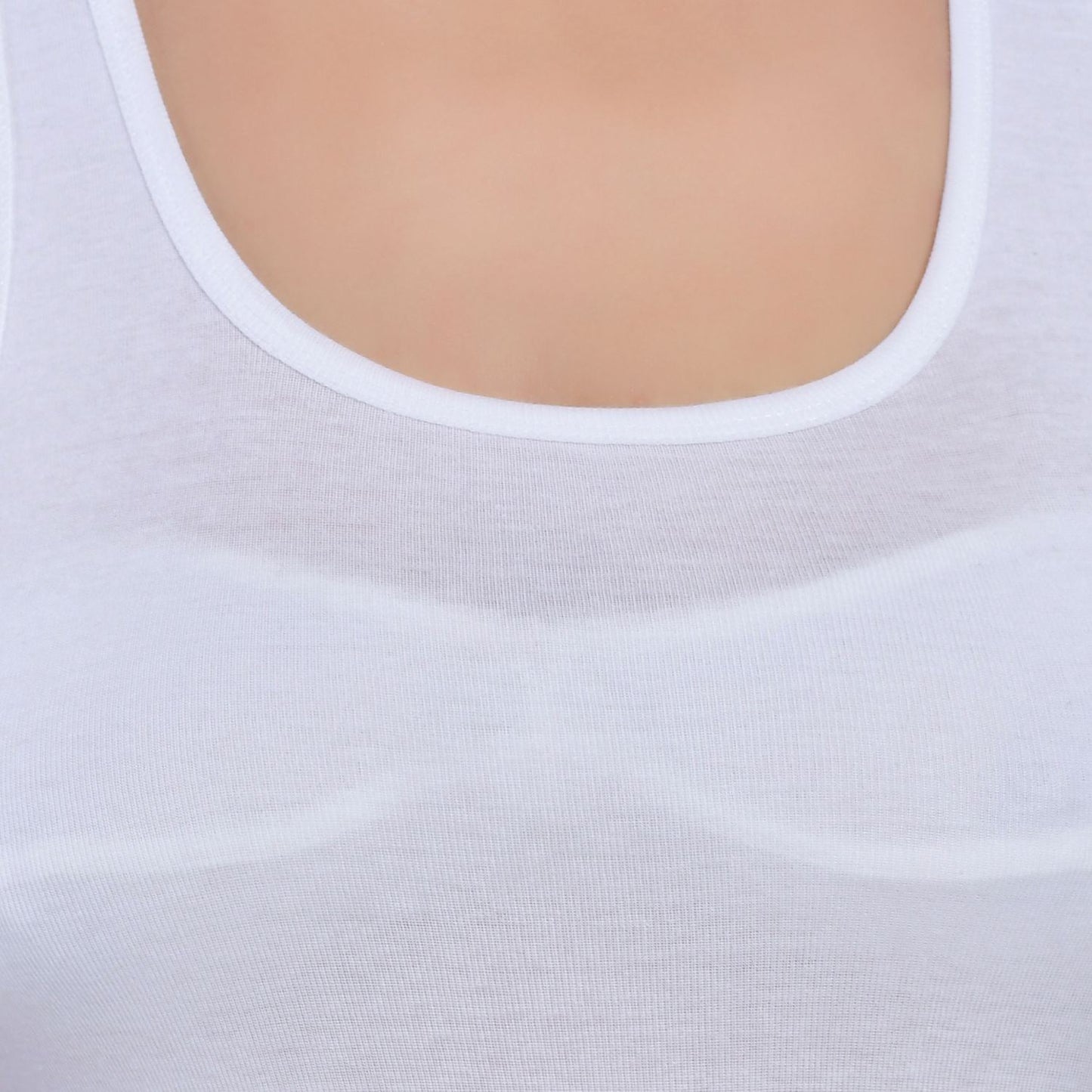 Women's Regular Fit Wide Strap Sleeveless Cotton Camisole Slip Spaghetti 2 white Combo pack of 2