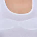 Women's Regular Fit Wide Strap Sleeveless Cotton Camisole Slip Spaghetti 2 white Combo pack of 2