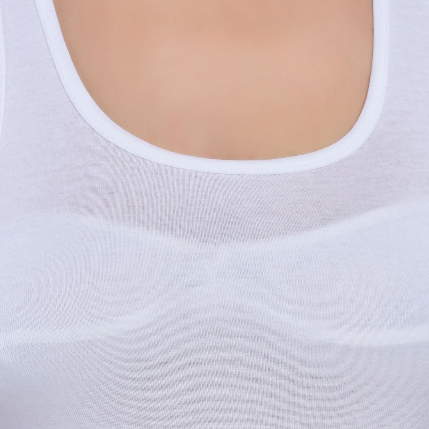 Women's Regular Fit Wide Strap Sleeveless Cotton Camisole Slip Spaghetti beige and white Combo pack of 2