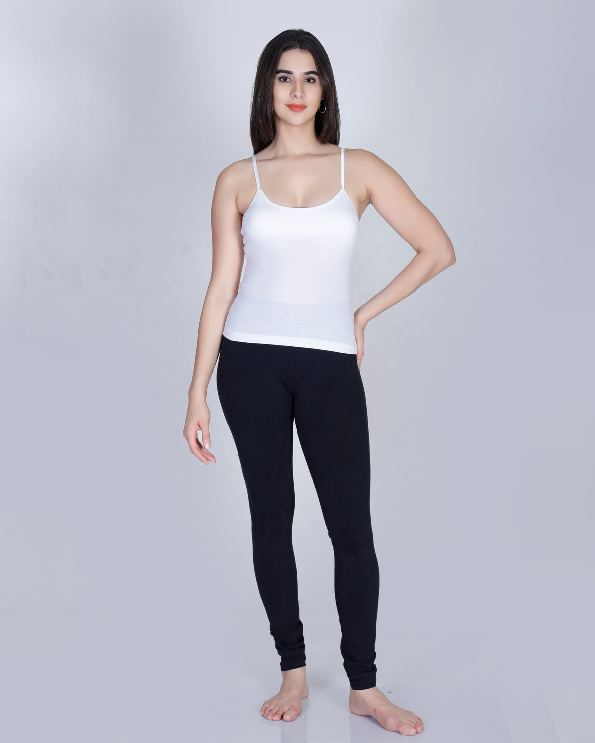 Aimly Women's Padded Short Cotton Camisole | Adjustable Spaghetti Strap Innerwear Vest | Soft Comfortable Everyday Wear Undershirt for Women | Lightweight cotton tank top | Breathable Daily Use Inner Slip Vest | Casual Solid Basic Tank Top