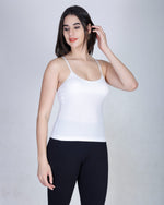 Aimly Women's Padded Short Cotton Camisole | Adjustable Spaghetti Strap Innerwear Vest | Soft Comfortable Everyday Wear Undershirt for Women | Lightweight cotton tank top | Breathable Daily Use Inner Slip Vest | Casual Solid Basic Tank Top
