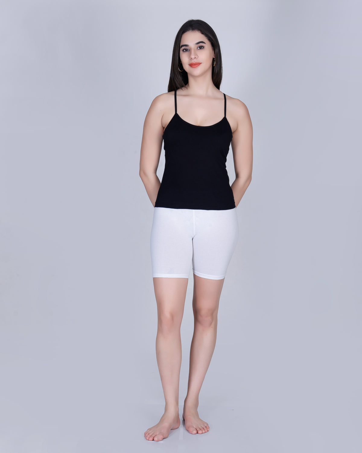 Aimly Women's Padded Short Cotton Camisole | Adjustable Spaghetti Strap Innerwear Vest | Soft Comfortable Everyday Wear Undershirt for Women | Lightweight cotton tank top | Breathable Daily Use Inner Slip Vest | Casual Solid Basic Tank Top