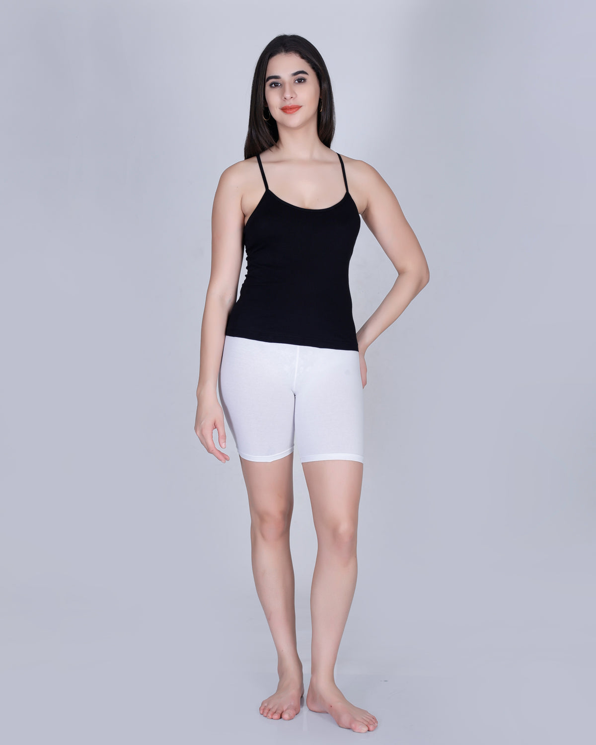 Aimly Women's Padded Short Cotton Camisole | Adjustable Spaghetti Strap Innerwear Vest | Soft Comfortable Everyday Wear Undershirt for Women | Lightweight cotton tank top | Breathable Daily Use Inner Slip Vest | Casual Solid Basic Tank Top