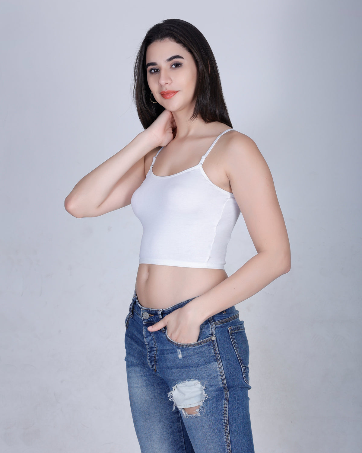 Aimly Women’s Cotton Adjustable Strap Non Padded Cami Bra | Soft Breathable Comfort Moisture Wicking Wire free Crop Top Innerwear for Casual Outfits, Office, College, Travel & Everyday Comfort | Seamless Daily Wear Supportive Bra for Girls & Women