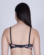 Aimly Floral Printed Soft Padded Lycra Mid Coverage Everyday Women Bra | Wireless Comfort Fit Breathable Stretch Fabric Lightly Padded Bra | Adjustable Strap Seamless Daily Wear Supportive lingerie
