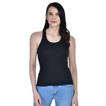 Women's Regular Fit Wide Strap Sleeveless Cotton Camisole Slip Spaghetti 2 Beige 1 Black Combo pack of 3