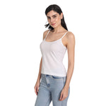 Aimly Women's Cotton Sleeveless Adjustable Strap Spaghetti 2_WHITE - Pack of 2