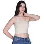 Aimly Women’s Cotton Adjustable Strap Non Padded Cami Bra | Soft Breathable Comfort Moisture Wicking Wire free Crop Top Innerwear for Casual Outfits, Office, College, Travel & Everyday Comfort | Seamless Daily Wear Supportive Bra for Girls & Women