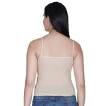 Aimly Women’s Cotton Camisole | Sleeveless Spaghetti Strap Innerwear Vest | Soft Breathable Lightweight Daily Wear Sleepwear Camisole with Slim Straps | Casual Solid Basic Tank Top for Girls & Women | Comfortable Everyday Innerwear | Undershirt Vest