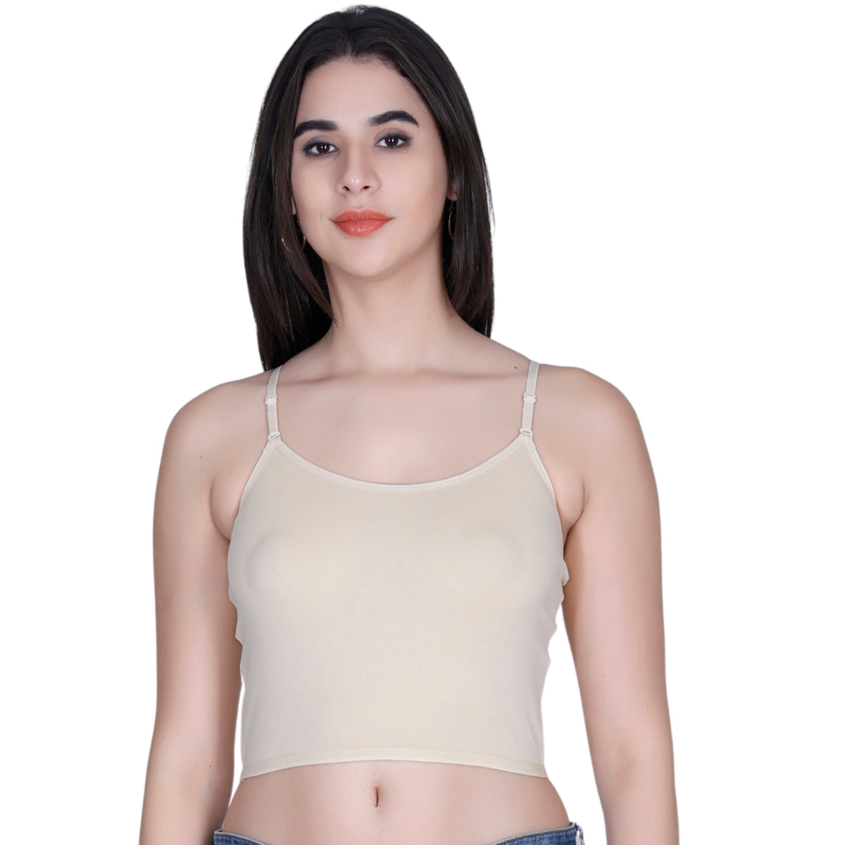 Aimly Women’s Cotton Adjustable Strap Non Padded Cami Bra | Soft Breathable Comfort Moisture Wicking Wire free Crop Top Innerwear for Casual Outfits, Office, College, Travel & Everyday Comfort | Seamless Daily Wear Supportive Bra for Girls & Women