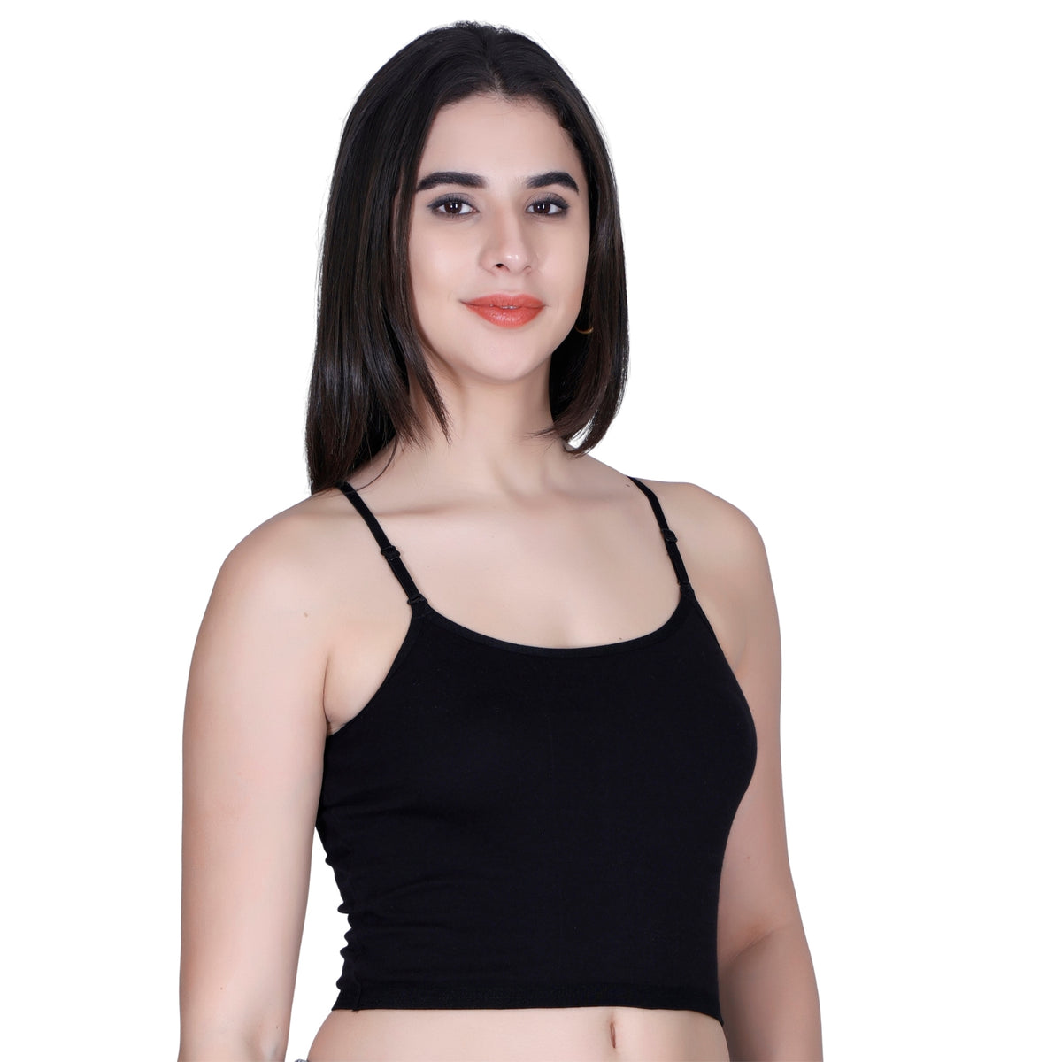 Aimly Women’s Cotton Adjustable Strap Non Padded Cami Bra | Soft Breathable Comfort Moisture Wicking Wire free Crop Top Innerwear for Casual Outfits, Office, College, Travel & Everyday Comfort | Seamless Daily Wear Supportive Bra for Girls & Women