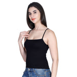 Aimly Women’s Cotton Camisole | Sleeveless Spaghetti Strap Innerwear Vest | Soft Breathable Lightweight Daily Wear Sleepwear Camisole with Slim Straps | Casual Solid Basic Tank Top for Girls & Women | Comfortable Everyday Innerwear | Undershirt Vest