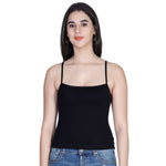Aimly Women’s Cotton Camisole | Sleeveless Spaghetti Strap Innerwear Vest | Soft Breathable Lightweight Daily Wear Sleepwear Camisole with Slim Straps | Casual Solid Basic Tank Top for Girls & Women | Comfortable Everyday Innerwear | Undershirt Vest