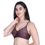 Aimly Women’s Lace Non-Padded Wireless Bra | Full Coverage Comfort Bra with Adjustable Straps | Soft Everyday Supportive Lingerie for Women (Pack 1)