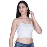 Aimly Women’s Cotton Adjustable Strap Non Padded Cami Bra | Soft Breathable Comfort Moisture Wicking Wire free Crop Top Innerwear for Casual Outfits, Office, College, Travel & Everyday Comfort | Seamless Daily Wear Supportive Bra for Girls & Women