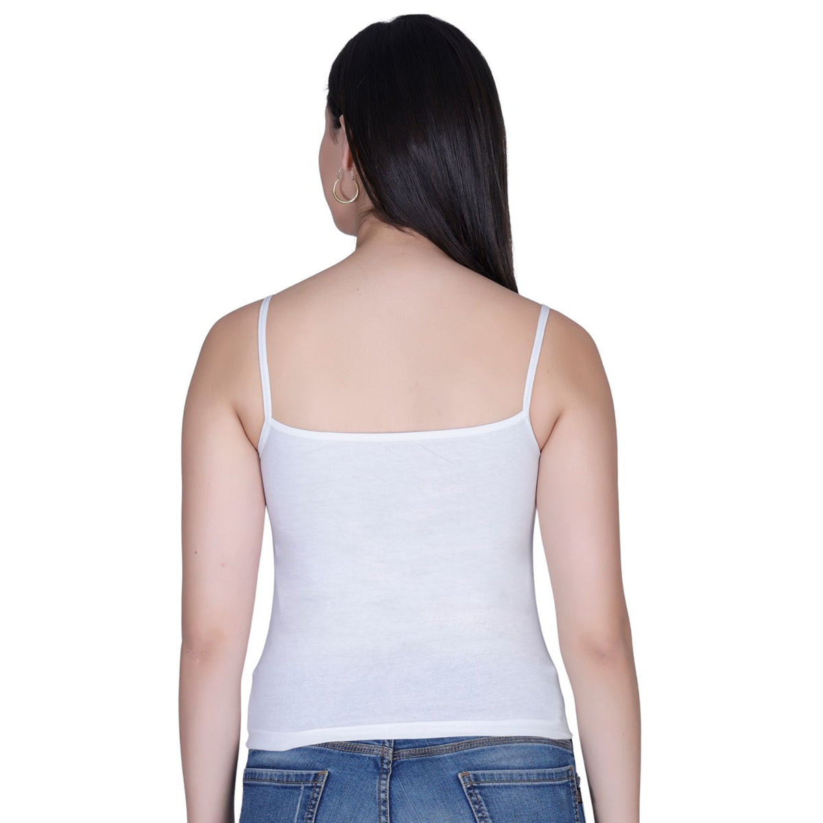 Aimly Women’s Cotton Camisole | Sleeveless Spaghetti Strap Innerwear Vest | Soft Breathable Lightweight Daily Wear Sleepwear Camisole with Slim Straps | Casual Solid Basic Tank Top for Girls & Women | Comfortable Everyday Innerwear | Undershirt Vest