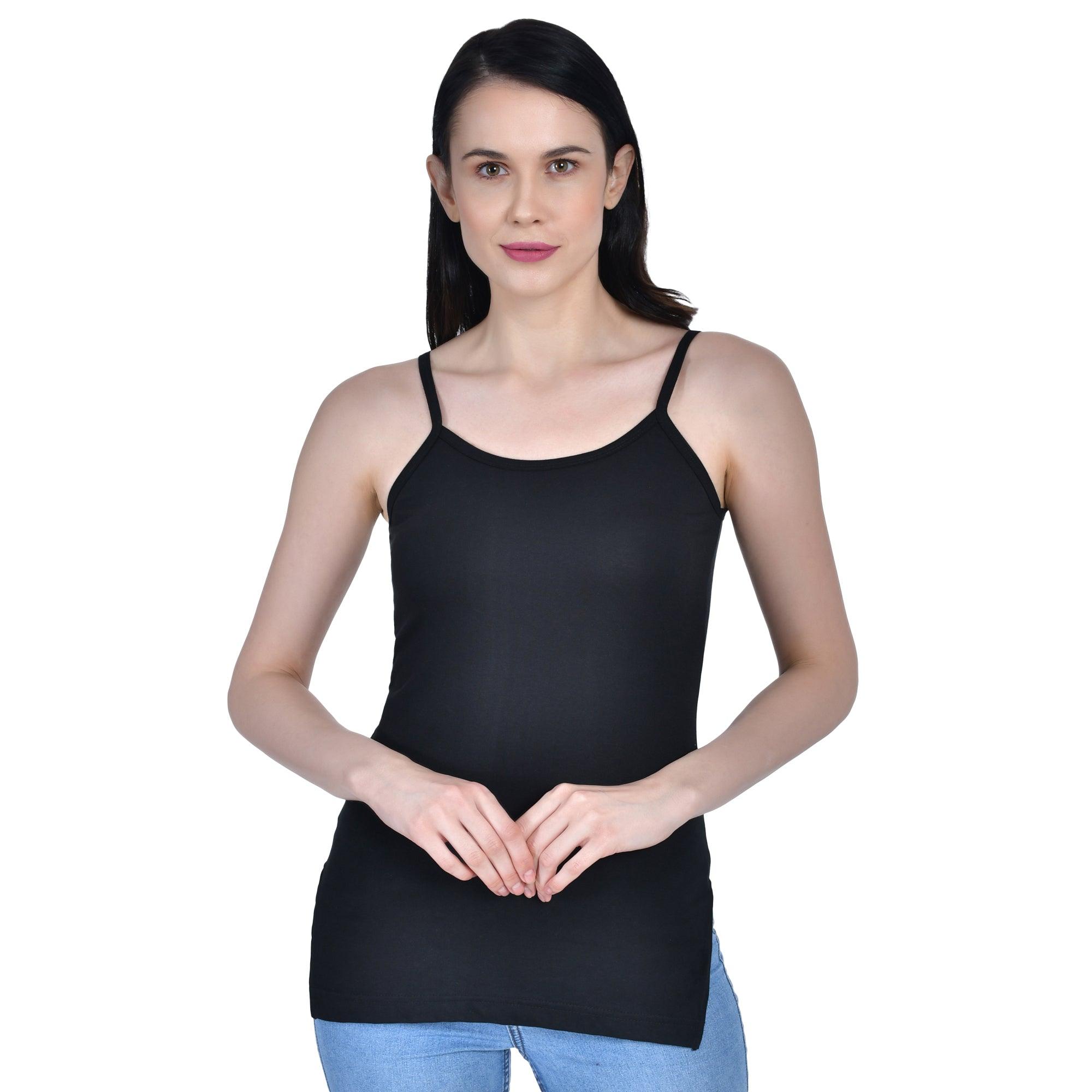 Buy Aimly Women's Regular Fit Sleeveless Cotton Bra Cum Camisole Slip  Spaghetti White 4XL Pack of 1 Online at Best Prices in India - JioMart.