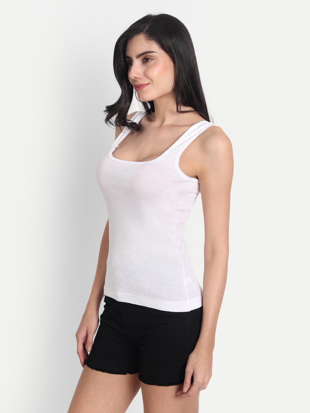 Felina | Cotton Modal Camisole | Stretch | Basic (White, Medium)