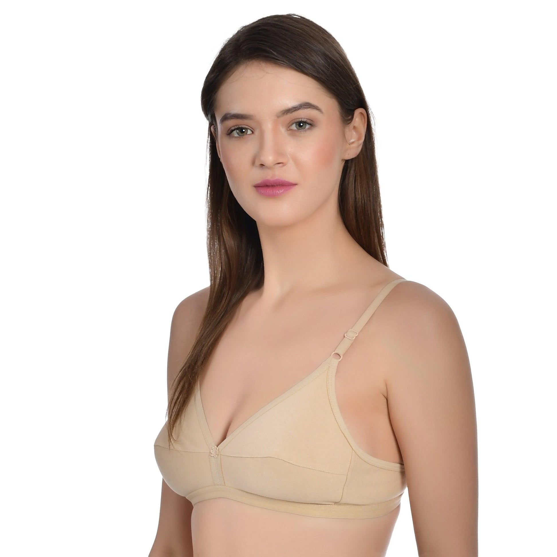 Buy FEMULA Netbust, 2Pcs of Regular Dailywear Cotton Bra, Non Padded, Non  Wired (Beige) 40C Online at Best Prices in India - JioMart.