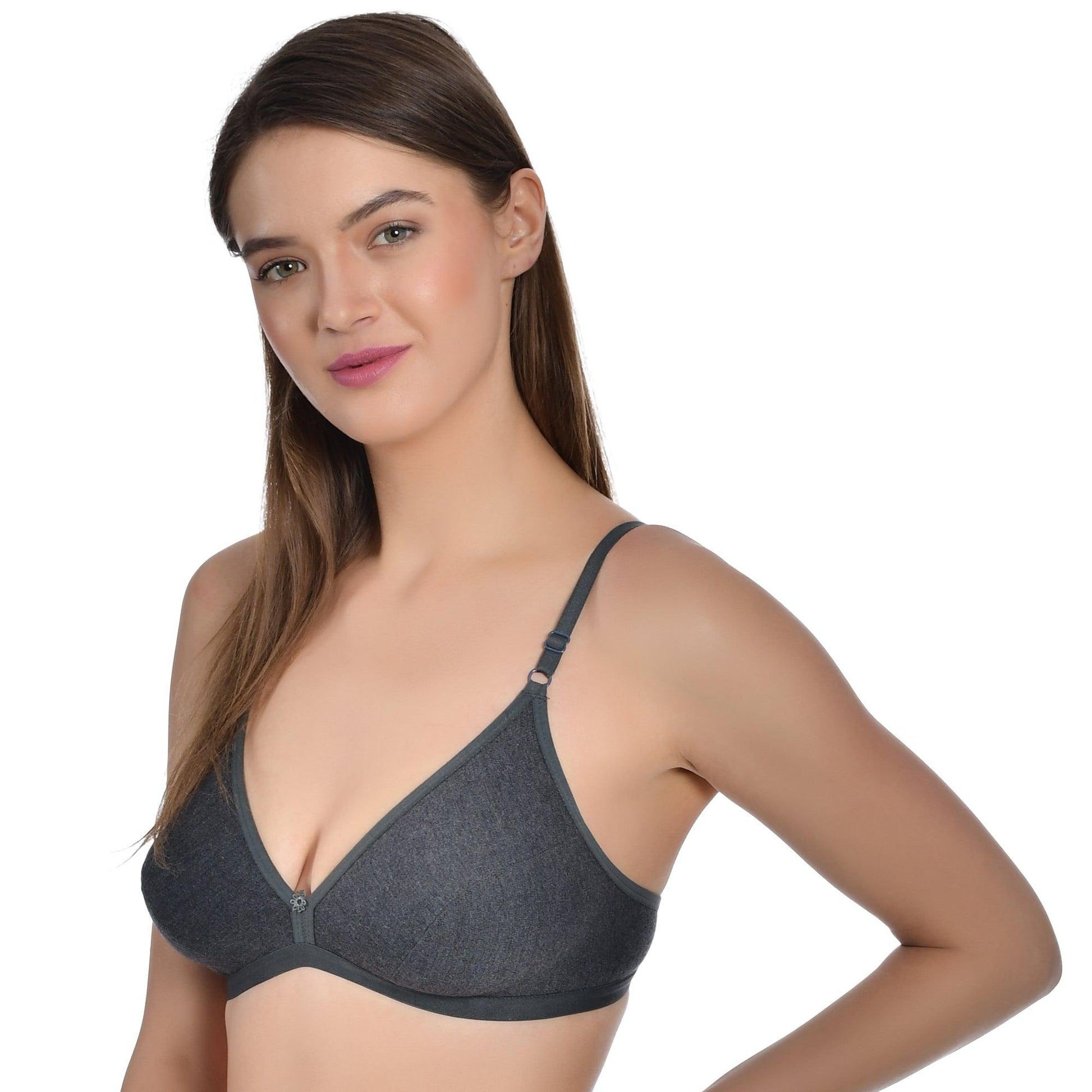 Women's Cotton Non-Wired Non-Padded Low Coverage Regular Bra –