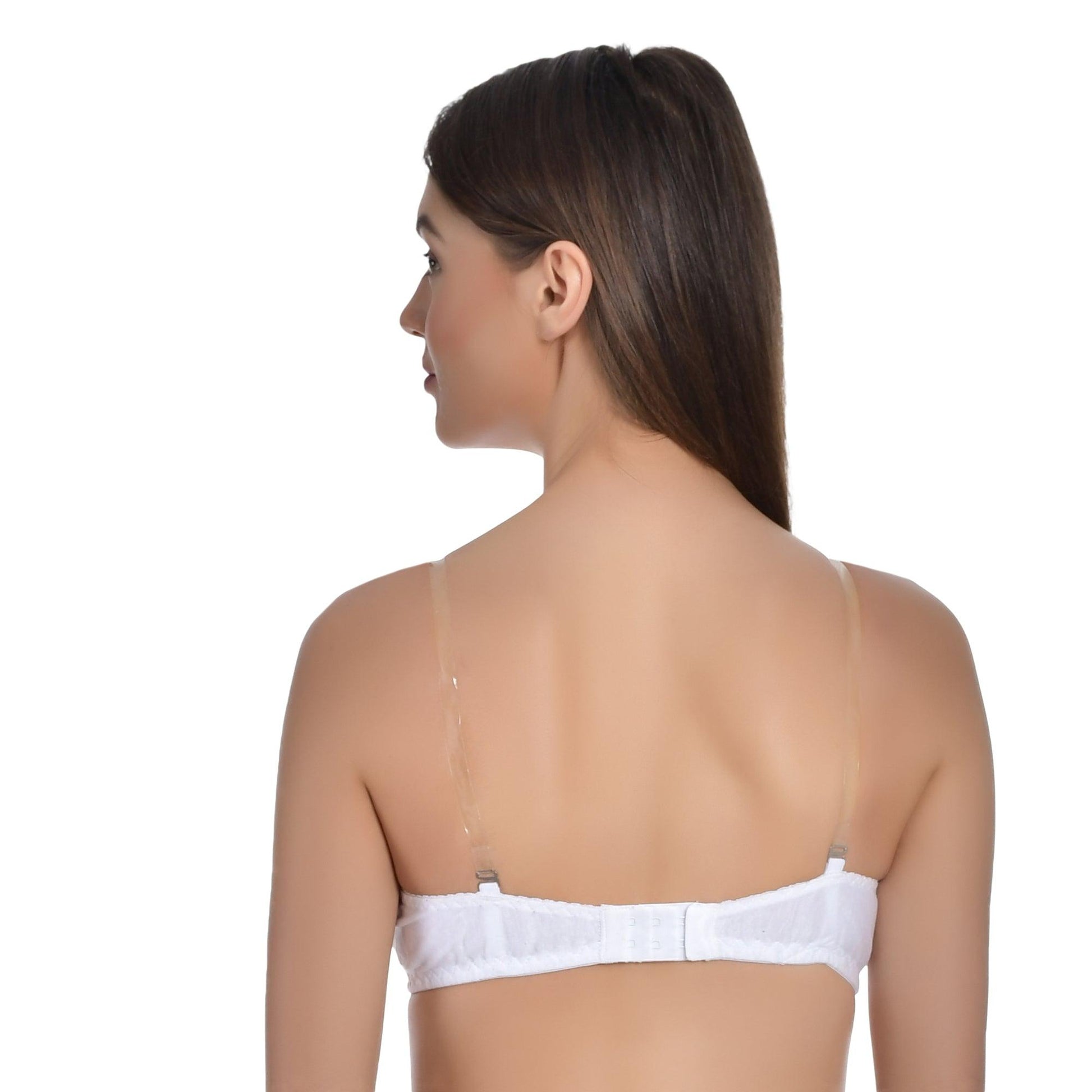 Women's Cotton Non-Padded Non-Wired Low Coverage Transparent Multiway  Strapless Bra –