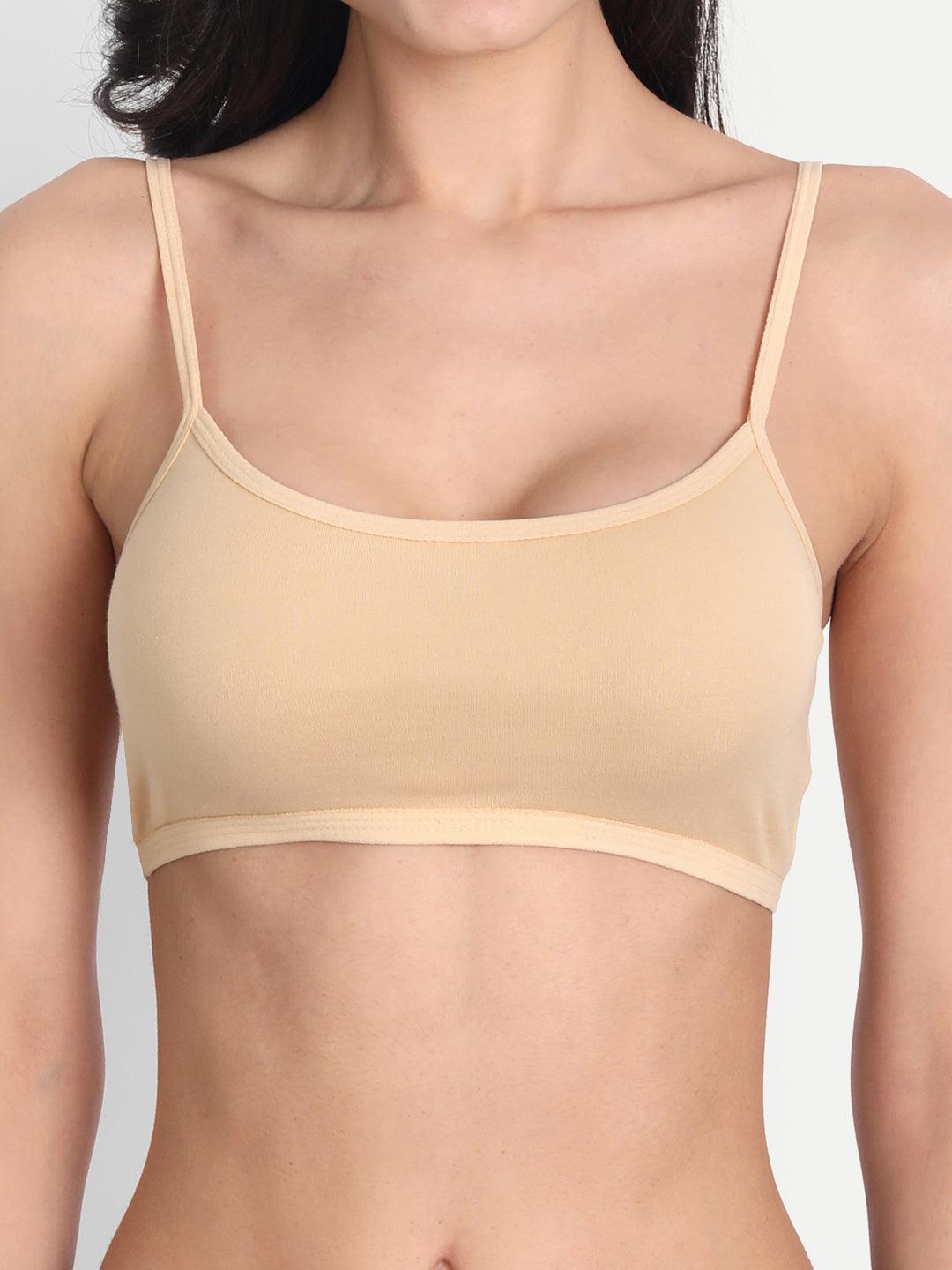Women's Cotton Non-Padded Non-Wired Seemless Mid Coverage Sports Bra  Multicolored –