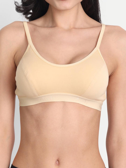(32-40) SIZE Cotton Blend Seamed Non Padded Women's Full Coverage Bra pack  of (2) multicolor