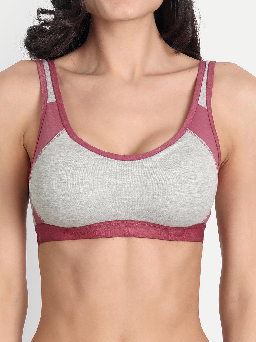 Cotton Anjali Lingerie Ladies Sports Bra, Grey and Black, Size: 34B at Rs  199/piece in Bengaluru
