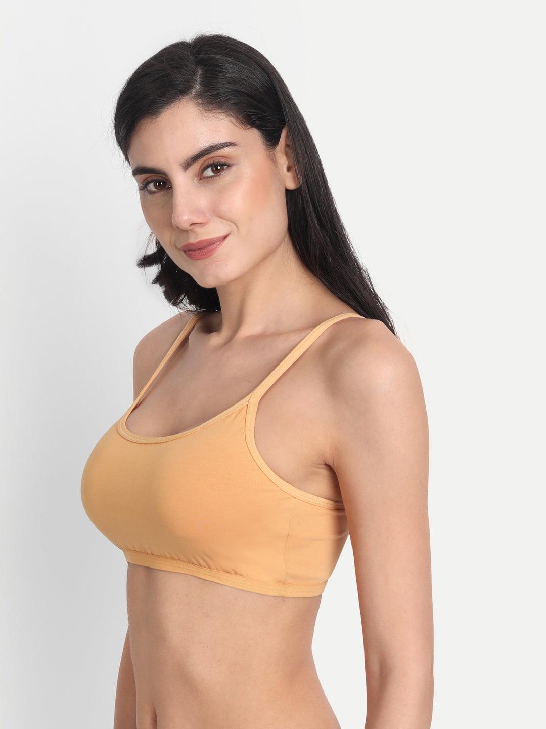 Sports Bra for Girls and Women |Full Coverage | Broad Strap | Non-Padd